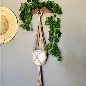 Combo colored boho plant hanger, pot is included